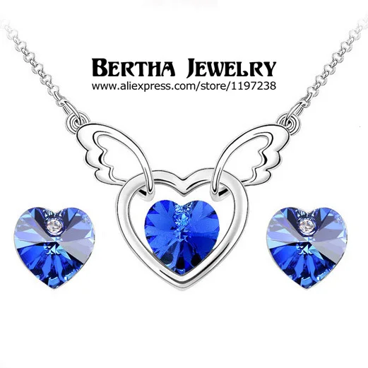 

New Design Luxury Elegant Jewelry Sets Earrings Necklaces Pendants For Women Crystals from Swarovski Wedding Accessories
