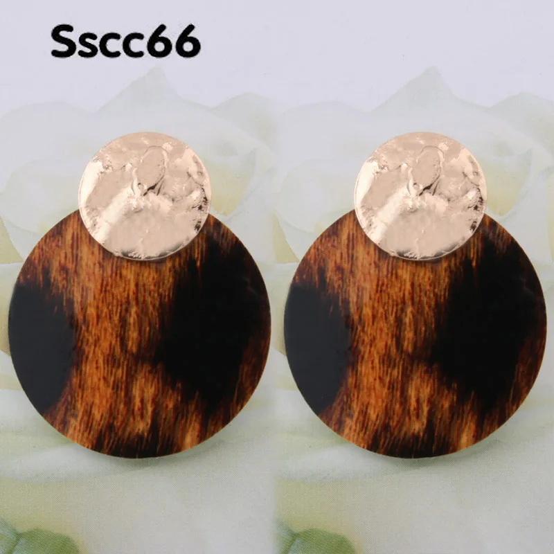 

Sscc66 Flash Leather Earring Water Drop Big Earrings Alloy Copper Large Long Woman Brinco Ear Oorbellen Christmas