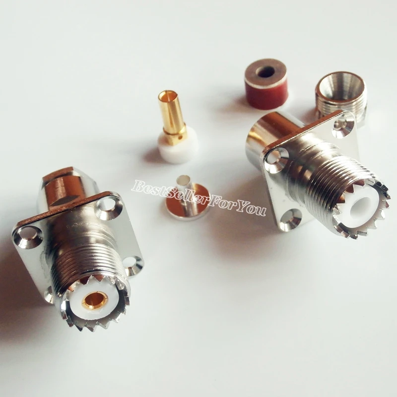 1 шт. СВЧ гнездо SO239 фланцевый зажим RG58 RG142 LMR195 RG400 RF Кабельный соединитель|connector