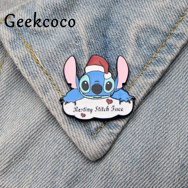 Stitch Lilo Jumba Jookiba цинковый сплав булавки для галстука значки para рубашка сумка Одежда Кепка рюкзак броши для обуви Значки украшения J0082