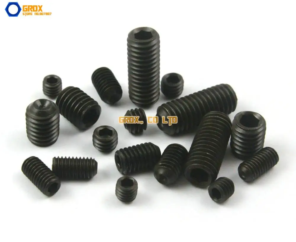M6 Grub Screws Cup Point Hex Socket Set Screw 12.9 Grade Alloy ...