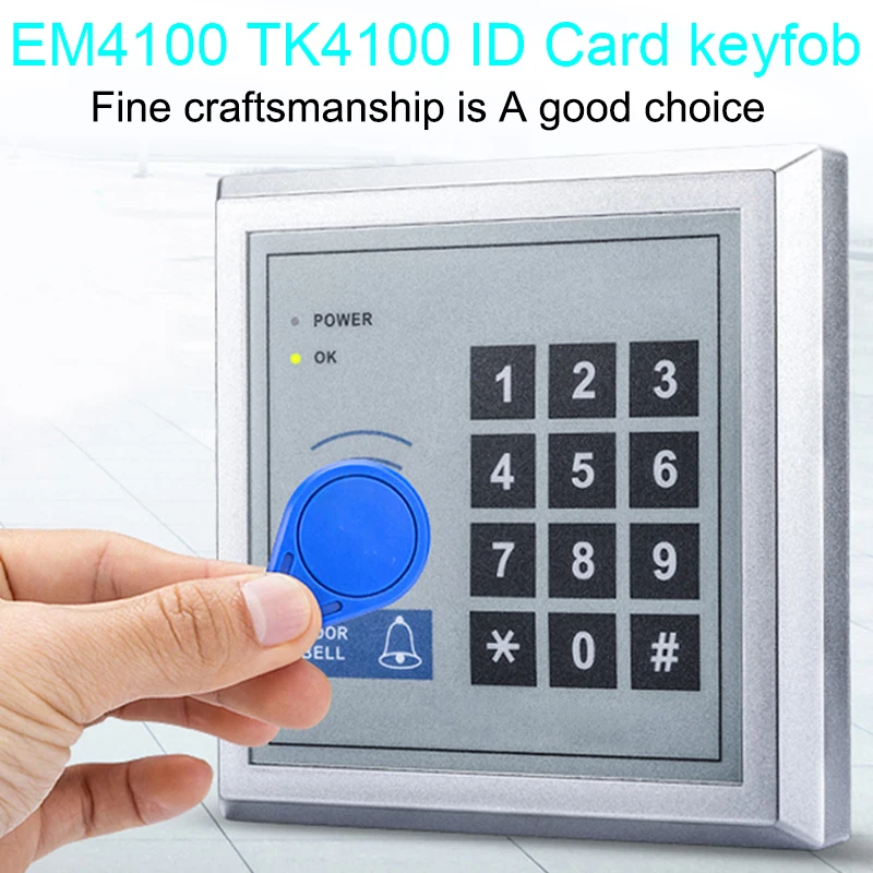 

1pcs RFID EM4100 125khz ID Badge Keyfob RFID Tag llavero Porta Chave Card Sticker Key Fob Token Ring Proximity Chip Key EM4100