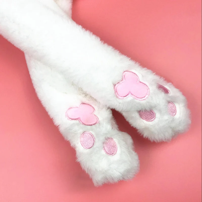 

Cute Animal Plush Bunny Hat Interesting Moving Up Down Ears Kids Girls Toys Gift