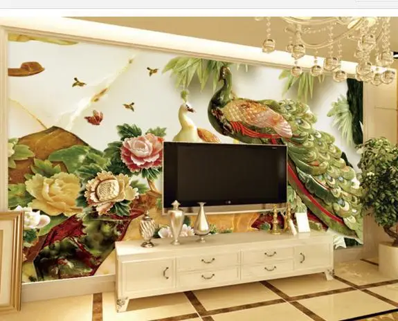 Wall paper Peacock bird mural wallpaper wall stickers papel de parede wallpapers8369294 | Обустройство дома
