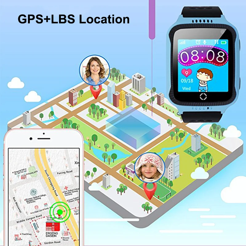 Q528 Y21 смарт детские часы GPS детская камера сенсорный телефон Смарт SOS для детей