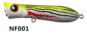 NOEBY Поппер рыболовные приманки приманка на щуку морскую форель пластиковый рыболовный воблер, твердая наживки плавающие наживки искусственная приманка море 8 см/11,5 г - Цвет: NF001