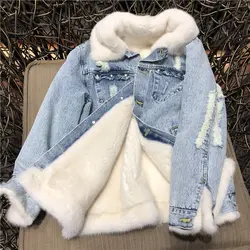 Норки Мех животных для женщин пальто 2018 Зимняя мода натуральный белый норковая куртка женская верхняя одежда деним FedEx доставка