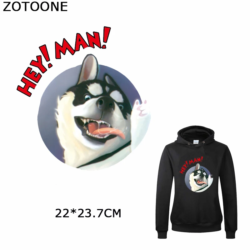 Нашивки ZOTOONE Hey Man светящийся щенок Термотрансферная нашивка для одежды