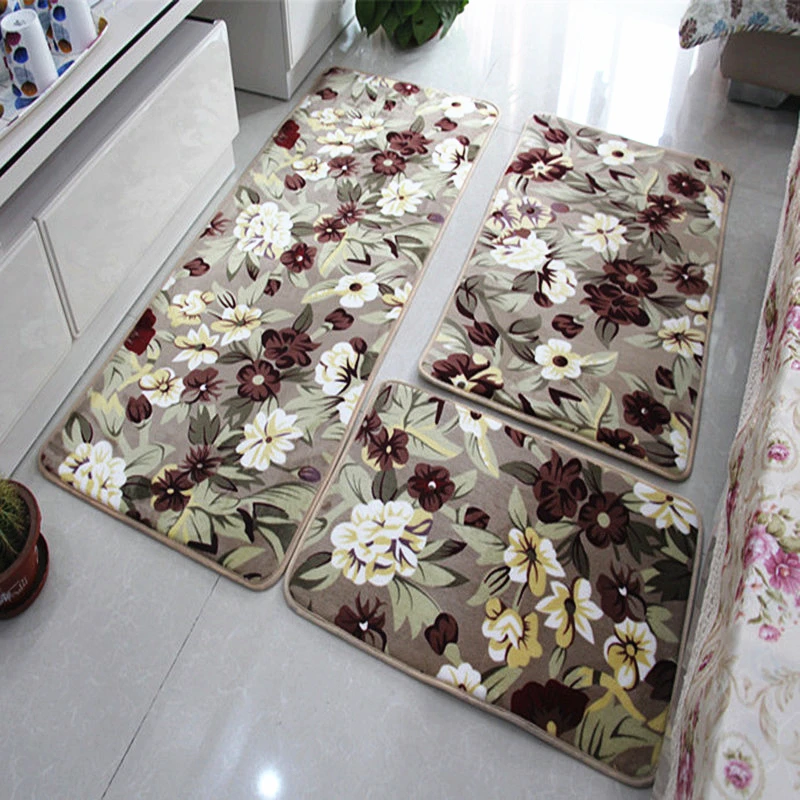 Water Absorption Bathroom Mat Coral Fleece Living Room Floor Mat Kitchen Carpet Anti slip Bath Rug