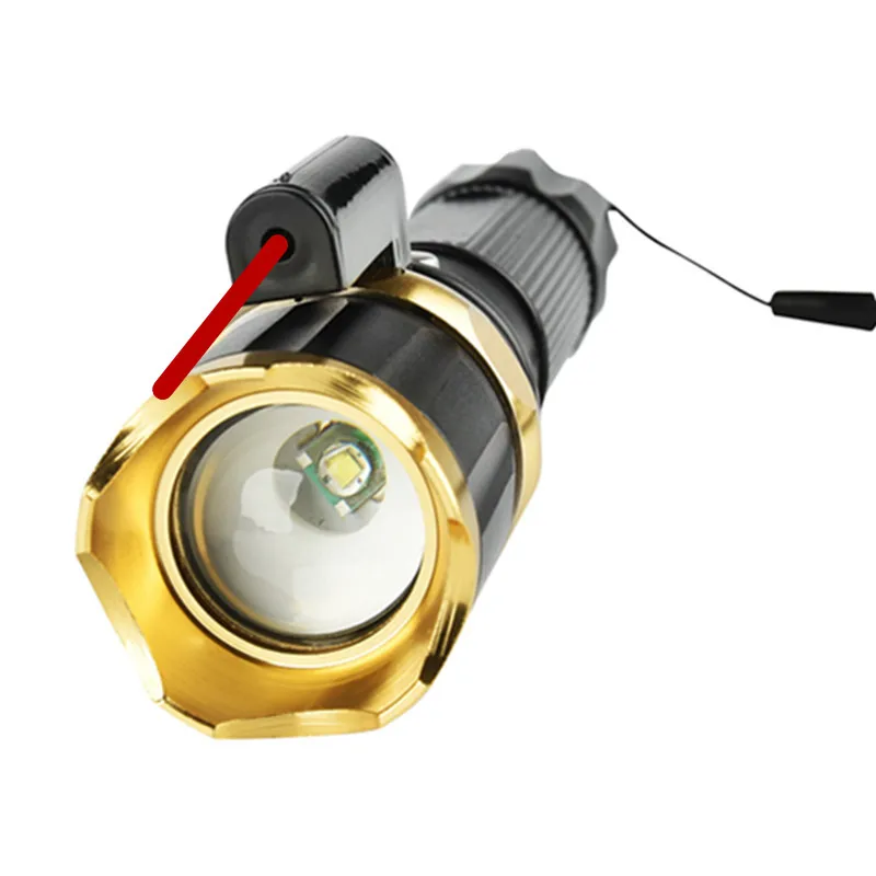 Zoomable flash light 2 in 1 Laser Lighting XML T6 LED Flashlight Torch
