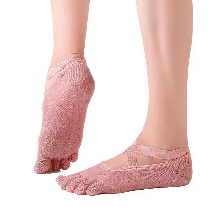 Хлопковые женские носки для йоги, Нескользящие, для танцев, профессиональные, для балета, защита каблука, женские спортивные, для танцев, Calcetines Medias, носки для пилатеса