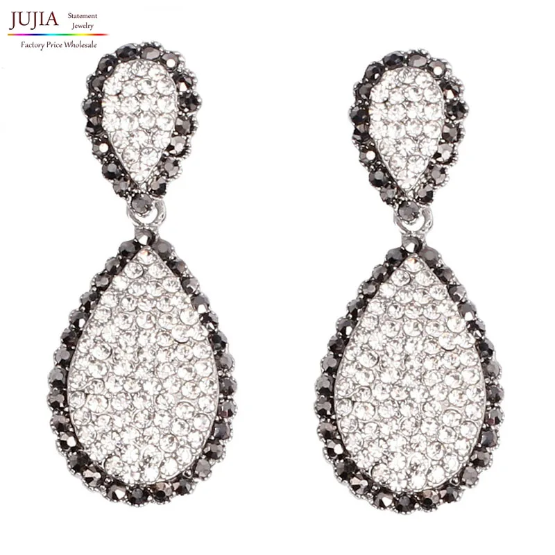 

2 colors 2019 New Arrival good quality fashion earring statement crystal stud Earrings for women
