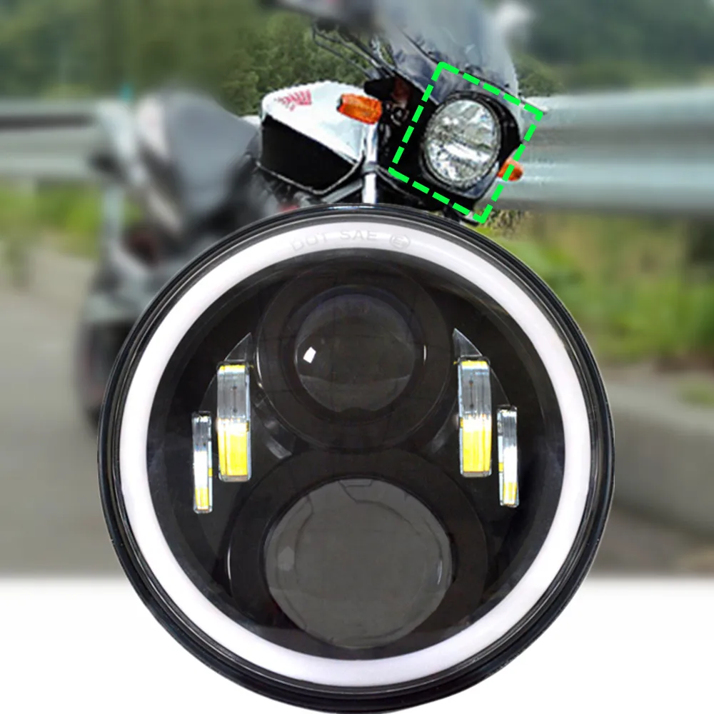 7 &quotкруглая светодиодная фара с цветным ДХО для Honda CB 400 500 1300 Hornet 250 600 900 VTR X4. honda