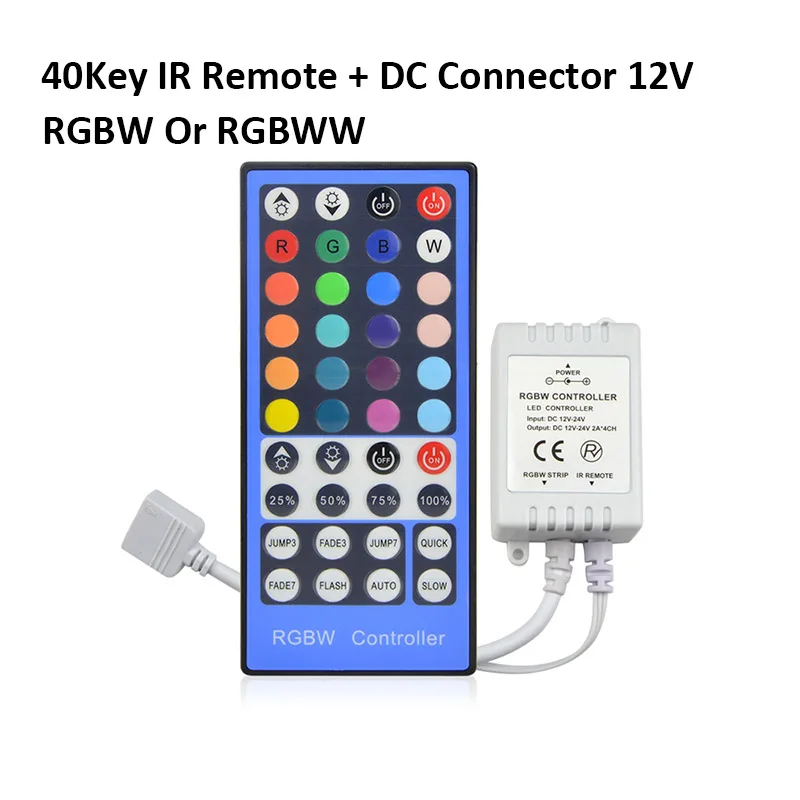 RGBWW RGW светодиодный светильник с пультом дистанционного управления 12 В 40Key ИК-пульт дистанционного управления беспроводной RF сенсорный контроллер 5Pin разъем для 5050 ленточная лампа