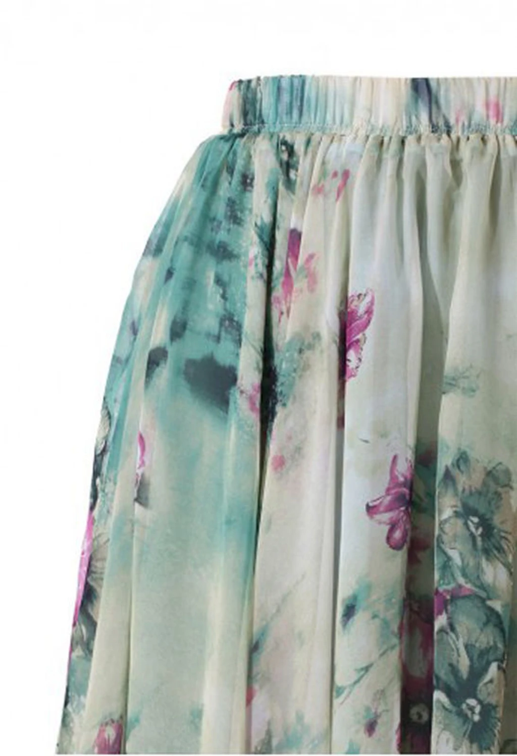 Boho Модные женские Цветочный принт Джерси Цыганский длиной макси юбкой Летняя Пляжная Защита от солнца Юбка