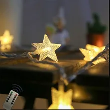 Удаленный 10 м 50 светодиодный строки горит звезда светодиодный фея света Кабинета Guesthouse рождественское свадебное декоративное освещение для сада Мерцание света