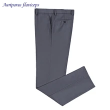 Летний стиль мужской шерстяной серый костюм брюки Бизнес повседневные платья брюки тонкие брюки для мужчин классические серые брюки