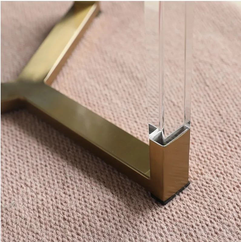 2pcs PACK Round Coffee Table / 57cm +50cm High / Gold, Clear Acrylic and Glass Coffee Table 2pcs PACK Round Coffee Table / 57cm +50cm High / Gold, Clear Acrylic and Glass Coffee Table