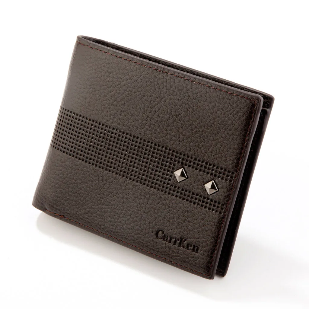 

wallet male card holder wallet men leather Men's Fashion Short Wallets Retro Color Multi-Card Multi-Function Wallets G0329#10