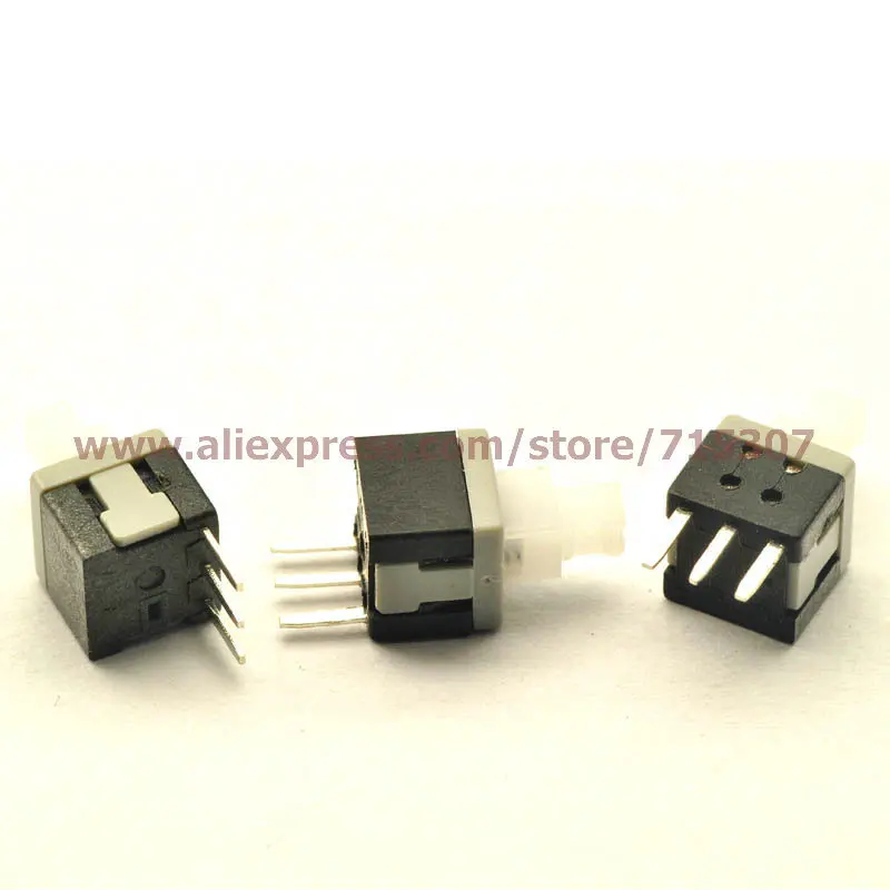 

PHISCALE 50pcs 5.8*5.8MM self-locking switch Single row / 3PIN