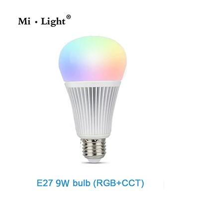 Mi light 9 Вт RGB+ CCT AC85-265V 2,4G Беспроводной E27 лампы RGBWW+ Цвет Температура с регулируемой яркостью 2 в 1 Умная Светодиодная лампа milight - Испускаемый цвет: Bulb-FUT012