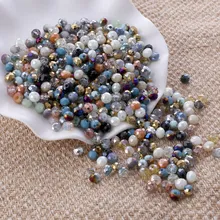Stenya laço de miçangas de cristal, colar de miçangas de cristal com laço de quartzo 4*3mm, descobertas de joias diy acessórios