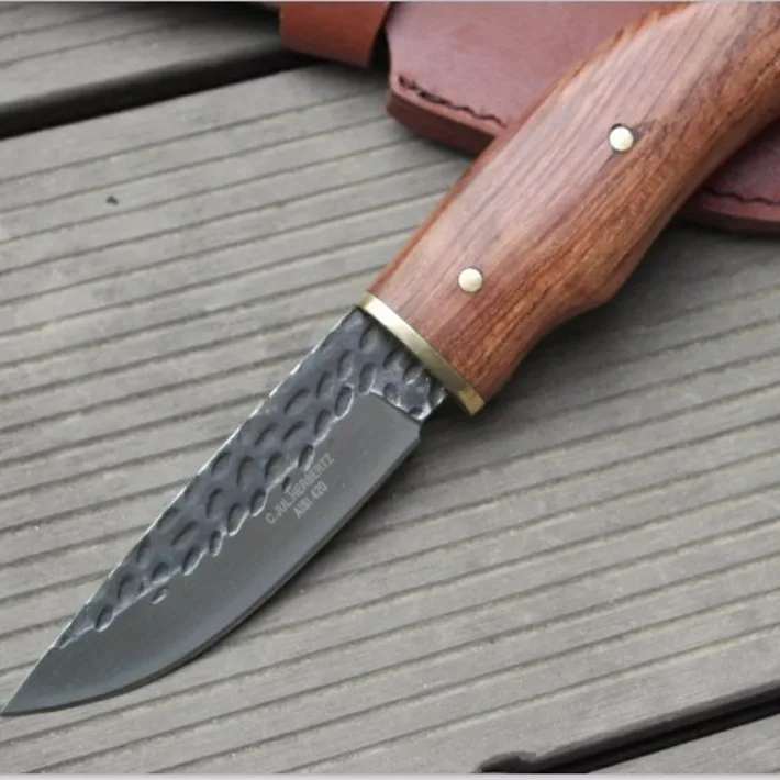 Wizard HC 01 Fixed Blade Knife High Carbon Steel Wood Handle Outdoor