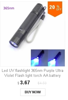Светодиодный УФ-фонарик 365 нм фиолетовый ультрафиолетовый фонарик AA батарея фонарь лампа черный свет для денег проверка наличных денег Обнаружение