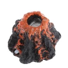 Аквариум орнамент вулкан форма воздушный пузырь камень аквариум кислородный насос воздушный насос