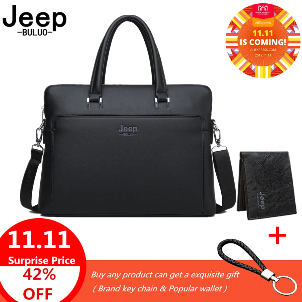 Jeep Brand Men Briefcases Office Bags Leather Handbag For 14 inch Laptop bags Man Business Travel Briefcase Tote Bag A4 Files Jeep Brand Men Briefcases Office Bags Leather Handbag For 14 inch Laptop bags Man Business Travel Briefcase Tote Bag A4 Files