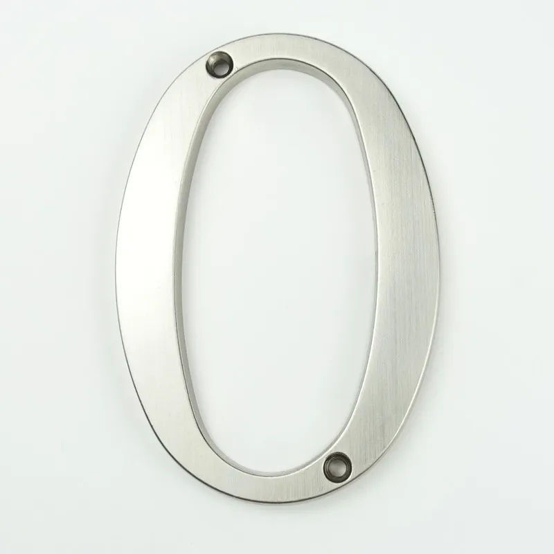 

Satin Nickel 101mm Height House Number House Door Address Number Digits Zinc Alloy Screw Mounted Big Door Address Sign #0