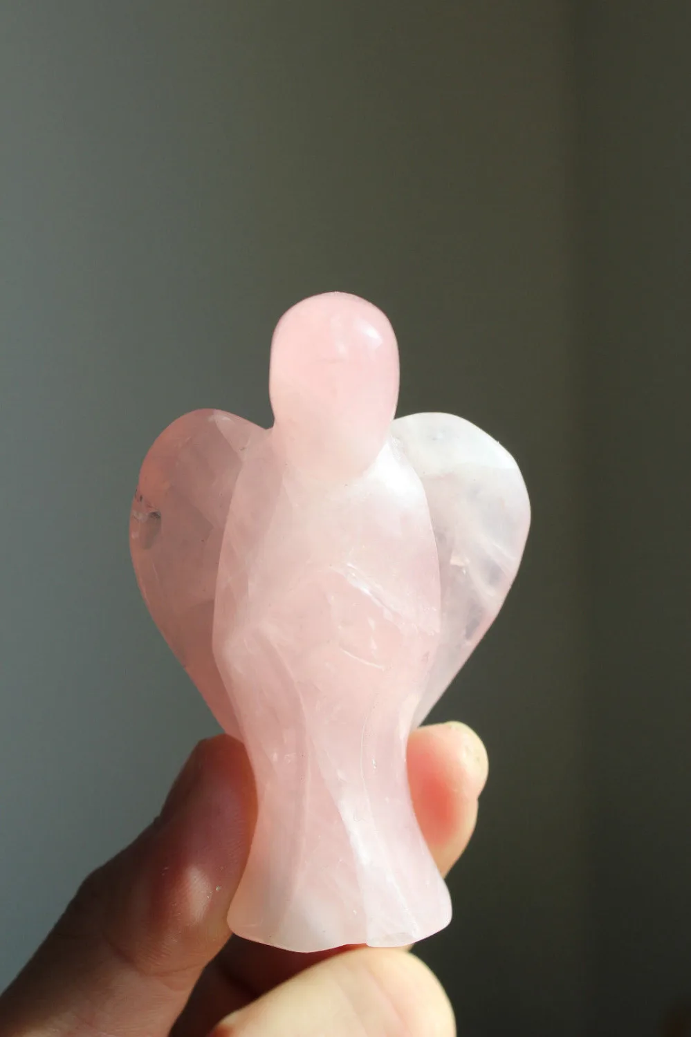 

6688002++++71g natural pink crystal carving Angel ,crystal Skull,Crystal Healing