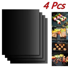 Для Пикника 4 шт. подстилка для барбекю и гриля/лист многоразовые стойкие антипригарные для барбекю выпечки мяса Камп малземери