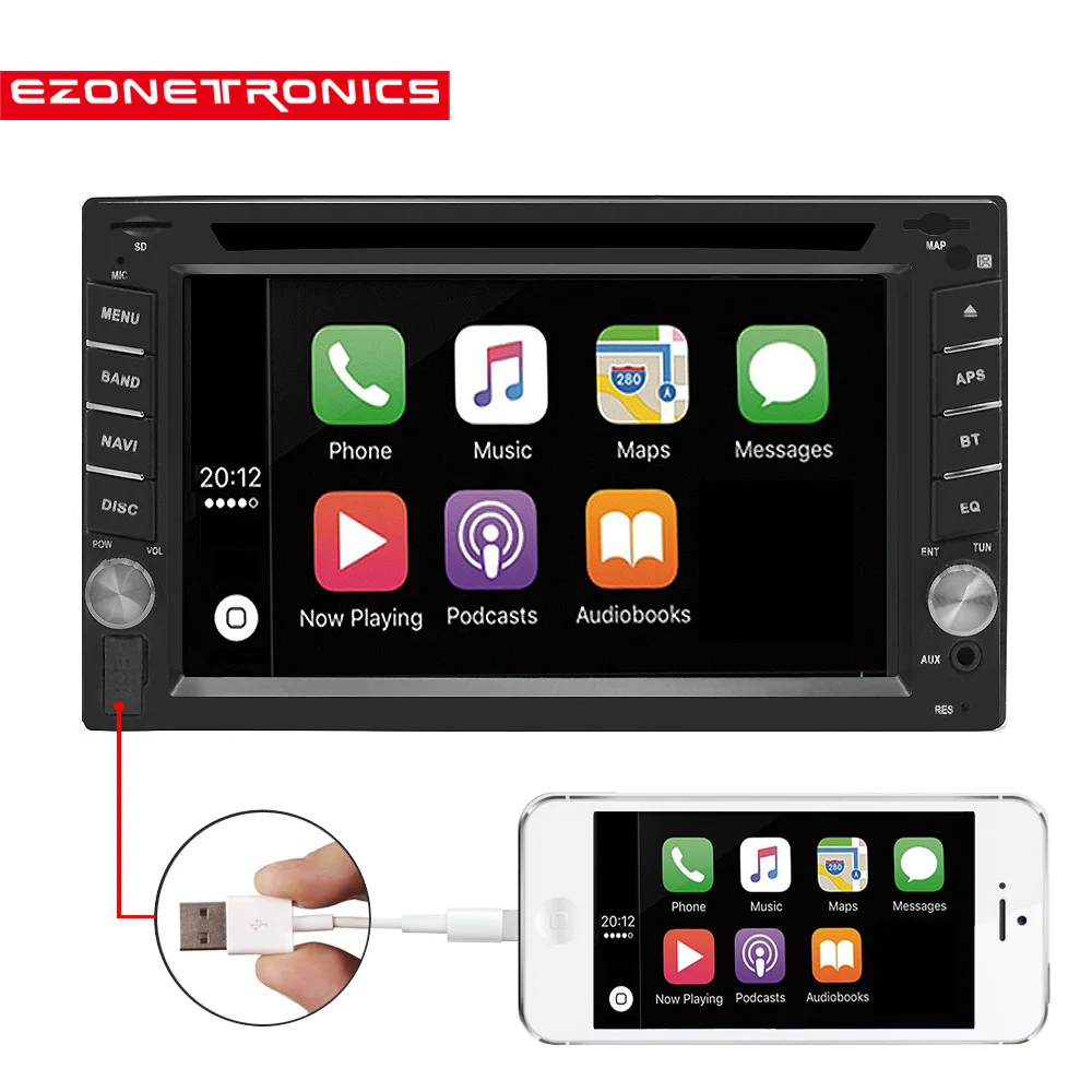 Cheap 2Din Universal Car DVD player Autoradio carplay 6.2"car Radio stereo Bluetooth USB/SD Steering Wheel Control phone Double Din 0