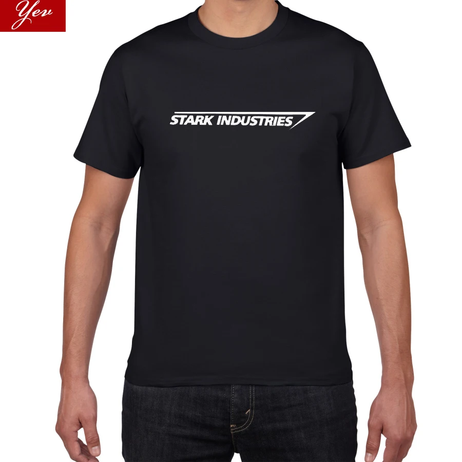 Футболка NEW - STARK INDUSTRIES Мужская модная крутая Повседневная рубашка 100% хлопок