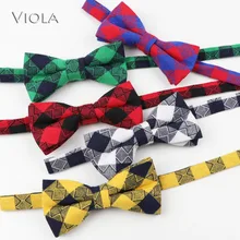 Детский клетчатый полосатый хлопчатобумажный галстук-бабочка милая детская игрушка «любимчик» бабочка вечерние свадебные милый галстук-бабочка классический аксессуар