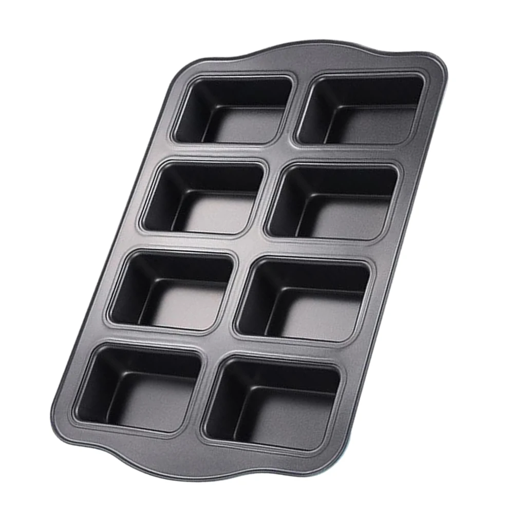 8 Cavity Non-Stick Moulds Mini Bread Cake Loaf Pan Baking Tin Tray Cookware