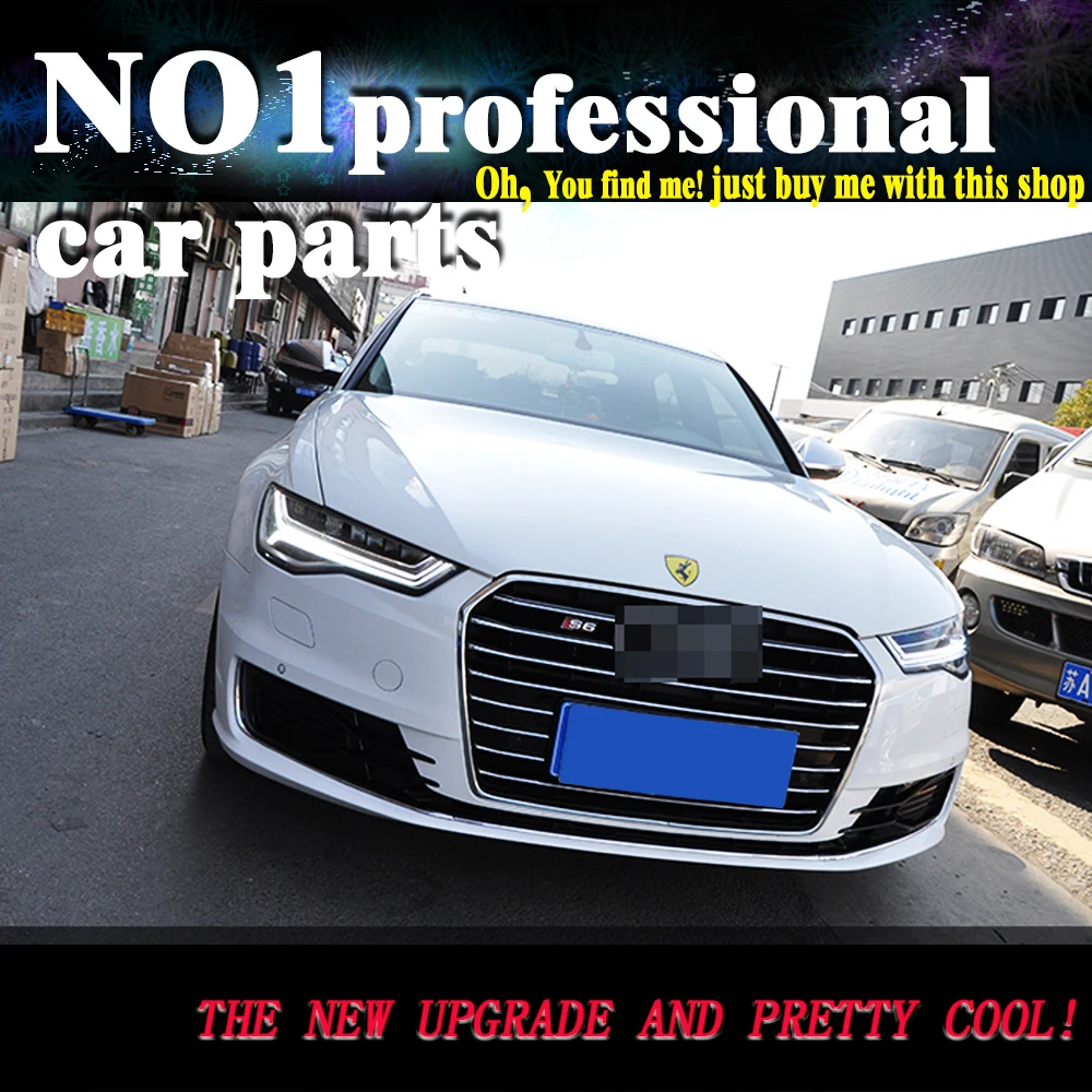 Автомобильные аксессуары для Audi A6 A6L C7 2012 2017 передние фары сборки светодиодный DRL