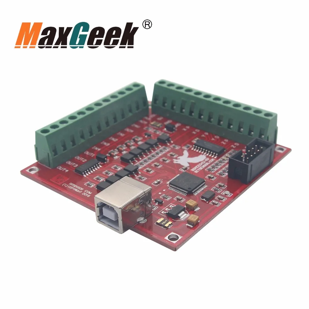 Maxgeek USB MACH3 числового программного управления 100 кГц коммутационная плата 4 оси