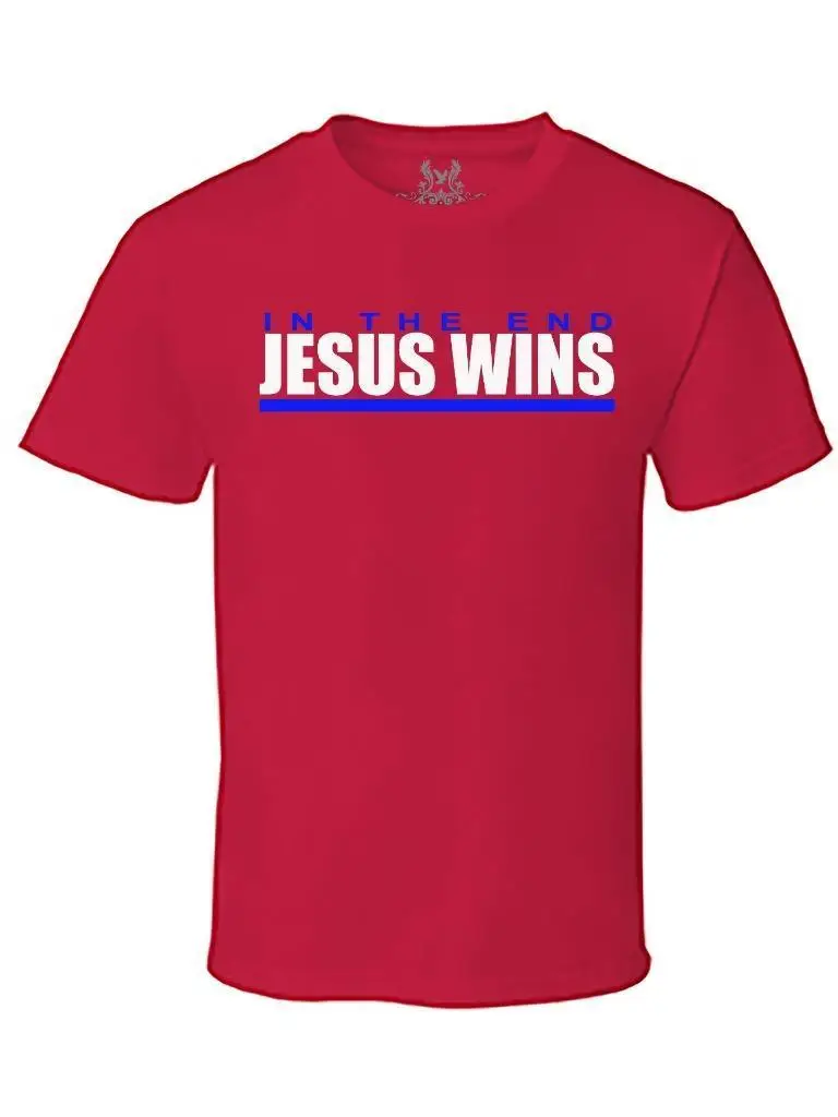 Nw Men S Printed Jesus Wins Christian God Love Bible 2019 New 100% Quality Cotton Mens Print T-Shirt Short Sleeve Dress T-Shirt Nw Men S Printed Jesus Wins Christian God Love Bible 2019 New 100% Quality Cotton Mens Print T-Shirt Short Sleeve Dress T-Shirt