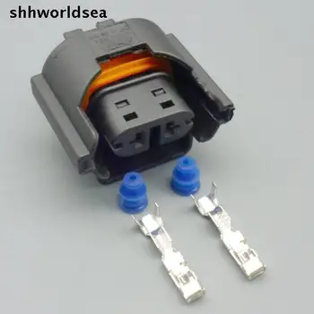 

shhworldsea 5/30/100sets 2 Pin/way 2.8mm car fog bulb socket for VW