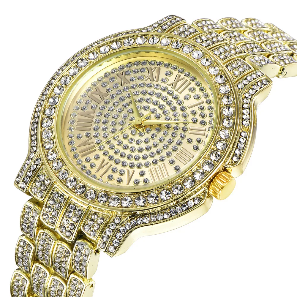 

Brand Luxury Women Dress Stainless Steel Band Watch Rhinestone Ceramic Crystal Quartz Watches Magic Women Wrist Watch Female