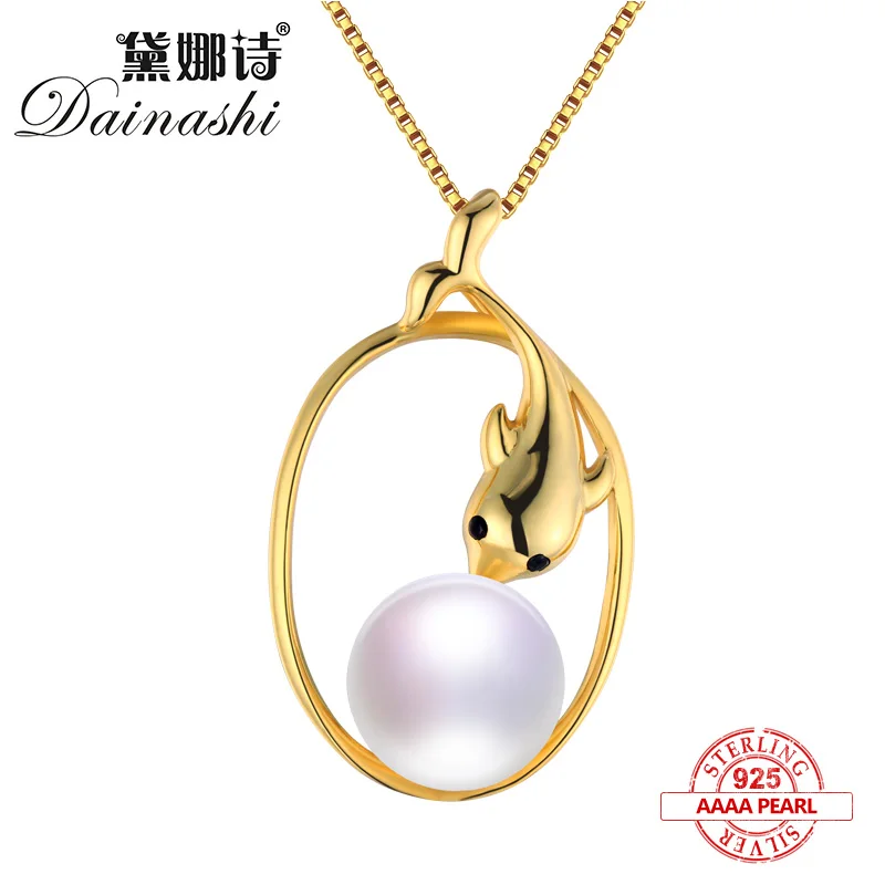 Dainashi 2019 Дельфин стиль 925 пробы ожерелье из серебра и жемчуга подвеска с