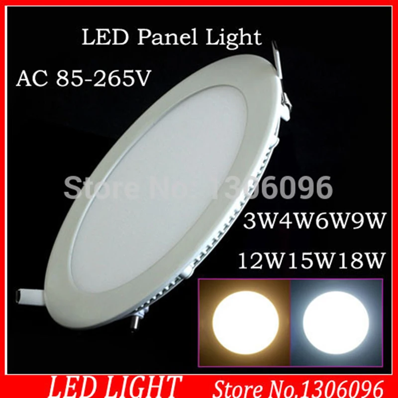 dimmable Ultra thin led down light 3w 6w 9w10w12w 15w 18w led ceiling led lamp led downlight round panel light free shipping original brand new ltl106al01 002 ultra thin hd lcd assembly liquid crystal display screen free shipping