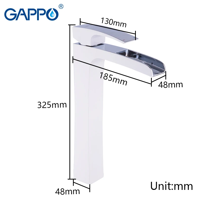 GAPPO Basin Faucets chrome basin mixer bathroom faucet tap waterfall faucet water tap single handle brass tap faucet torneira