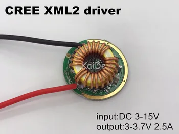 

cree xml xml2 xpl driver 5mode dia22mm 3-3.7V 2.5A constant current Led flashlight driver 2pcs/lot