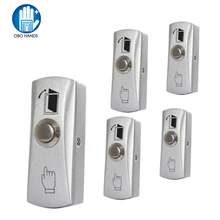 Кнопка открытия входной двери из металлического цинкового сплава, переключатель для домашней панели, кнопка спуска для системы контроля доступа, аксессуары, электронный замок