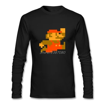 

Super Mario T Shirt Men Pop Online Round Neck Long Sleeve Bespoke Tees Shirts