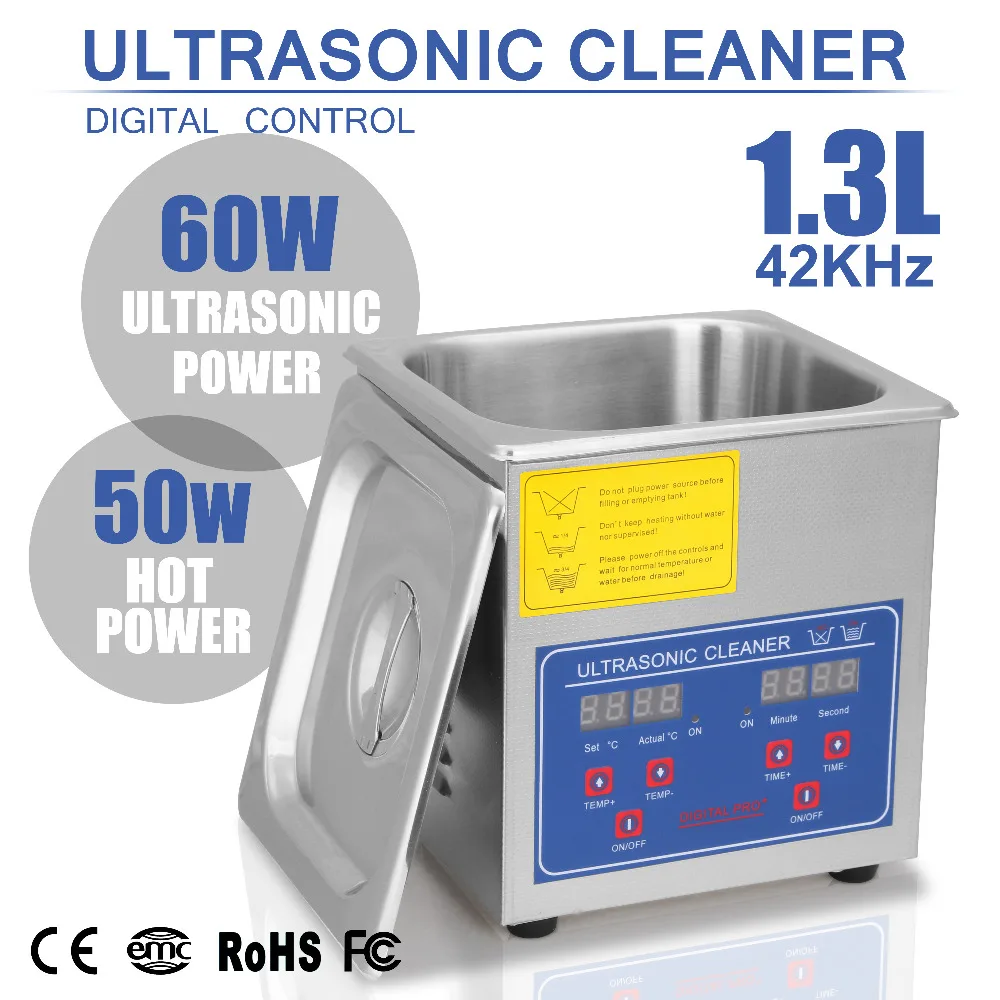 

1.3L VEVOR Portable Jewelry Watch Ultrasonic Cleaner circuit board parts laboratory cleaner/electronic products