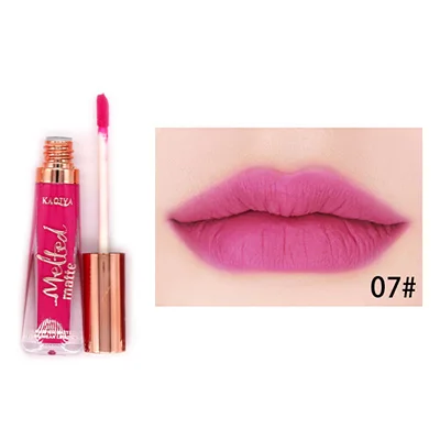 KAQIYA 8 Colors Beauty Makeup Lipgloss Waterproof Long Lasting Matt Lip Gloss Sexy Velvet Pigment Matte Liquid Lipstick Make Up - Цвет: 07